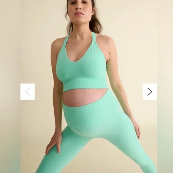 Hatch Pants - FP Movement x Hatch Good Karma Turquoise Blue Maternity Leggings XS / S